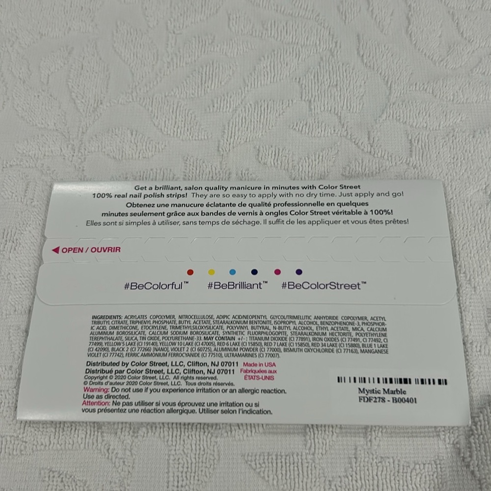 Color street limited edition “Set In Stone” Lot of 5 nail wraps NWT. - Picture 6 of 14